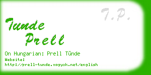 tunde prell business card